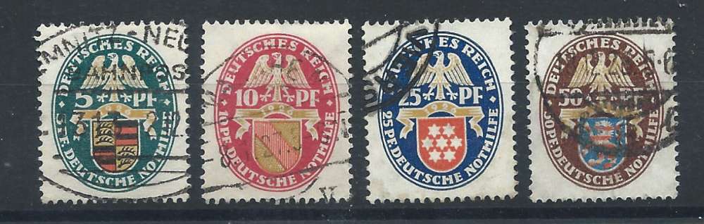 Allemagne Empire N°390/93 Obl (FU) 1926 - Blason