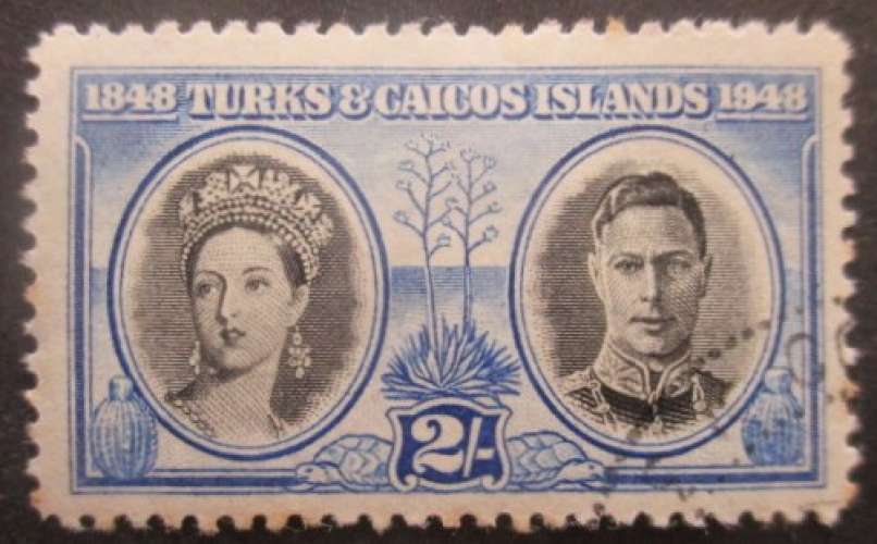 TURKS ET CAIQUES N°140 oblitéré cote 1,10€