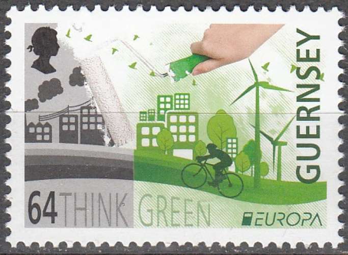 Guernsey 2016 Yvert 1576 Neuf ** Cote (2017) 2.00 € Europa CEPT Pensez en vert