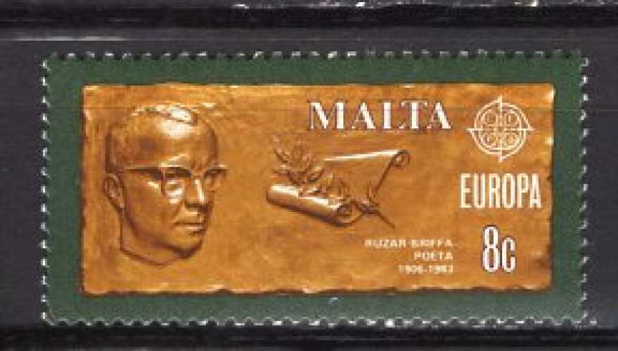 MALTE 1980 EUROPA  PERSONNAGE CELEBRE RUZAR BRIFFA POETE  NEUF**