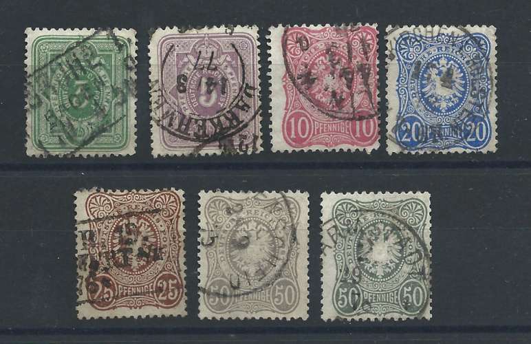 Allemagne Empire N°30/35A Obl (FU) 1875/77 - Armoirie