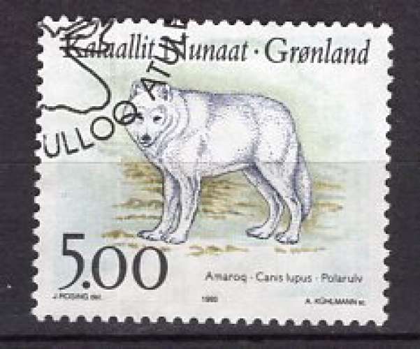 GROENLAND 1993 ANIMAUX LE LOUP  OBLITERE