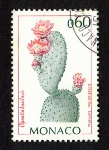 Monaco 1988  Y&T 2164 (o) opuntia basilaris du Mexique