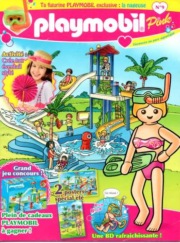 Magazine Playmobil Pink N°9 / Vacances au parc aquatique