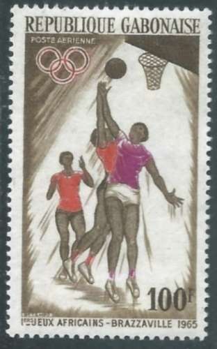 Gabon - Poste Aérienne - Y&T 0037 (*) - Basket-ball -