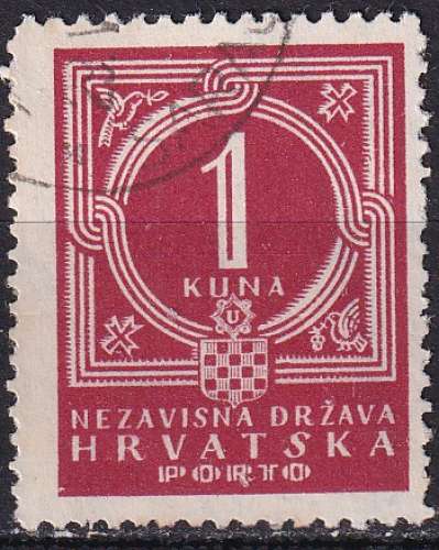 croatie ... taxe n° 7  obliteré ... 1941