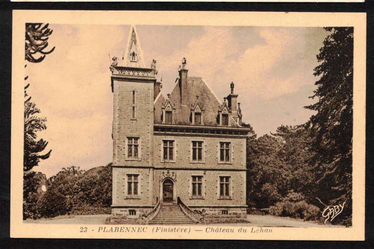 France Cpsm Plabennec ( Finistère ) château du Lehan