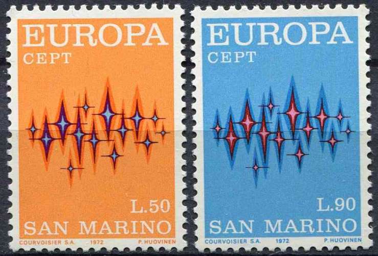 SAINT MARIN 1972 NEUF** MNH N° 808 809 europa