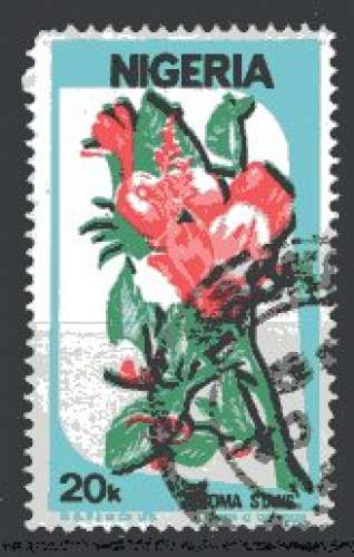 NIGERIA  1986 LES FLEURS  OBLITERE