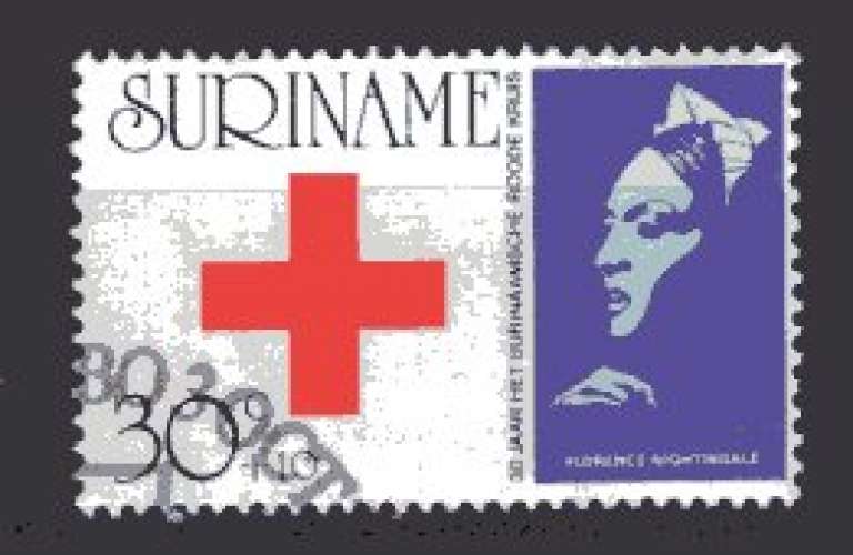 SURINAM 1973 CROIX ROUGE  OBLITERE