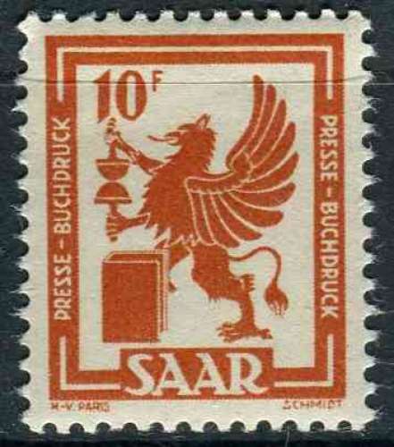 SARRE 1949 NEUF* charnière N° 258