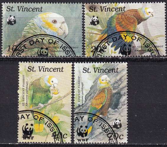 saint-vincent ... n° 1131 à 1134  obliterés ... 1989