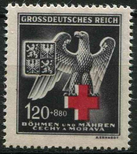 Bohême et Moravie 1943 OBLITERE N° 111 (*) Croix-Rouge