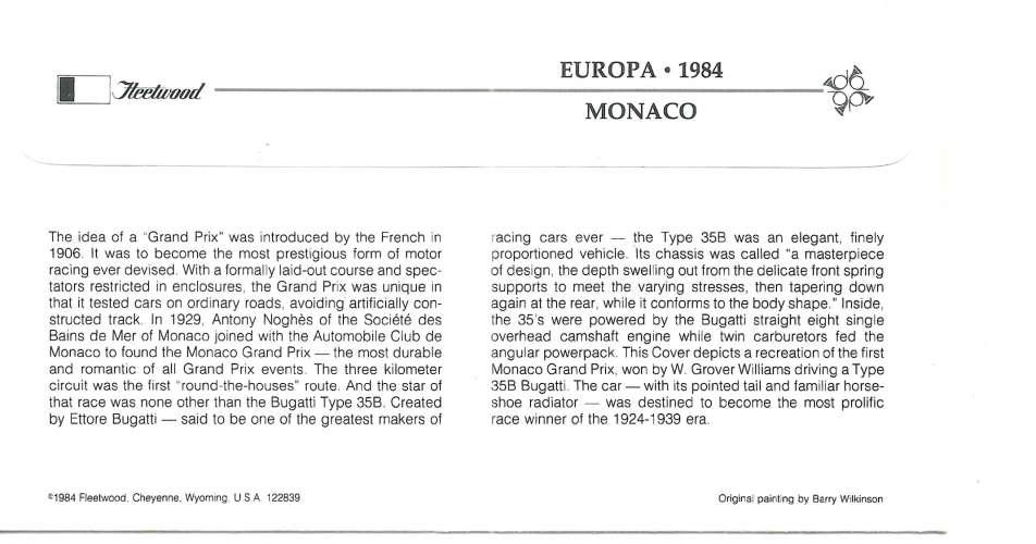 Monaco - Premier jour - Y&T 1419 - Europa -