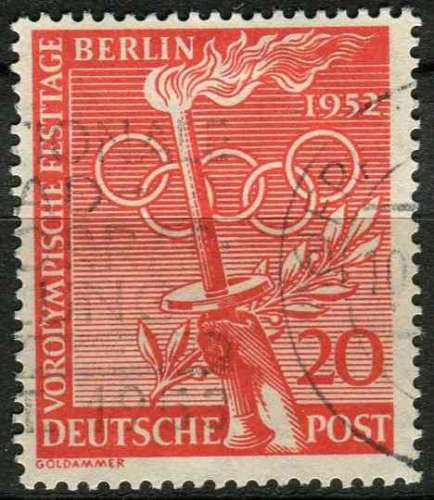 ALLEMAGNE BERLIN 1952 OBLITERE N° 76