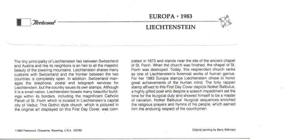 Liechtenstein - Premier jour - Y&T 0757 - Europa -