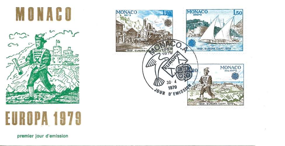 Monaco - Premier jour - Y&T 1186/1187/1188 - Europa -