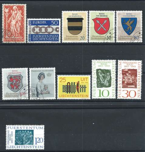 Liechtenstein N°397/407 Obl/** (FU/MNH) 1965 - Sujet divers 