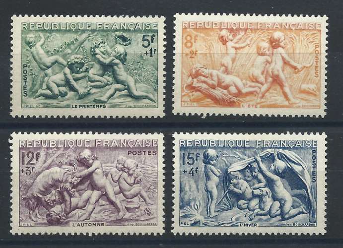 France N°859/62** (MNH) 1949 - Série des Saisons