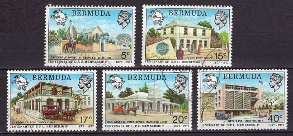 BERMUDES 1977 SERIE CENTENAIRE DE L'UPU  OBLITERE