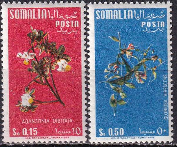 somalie italienne ... n° 257/258  neufs* ... 1958