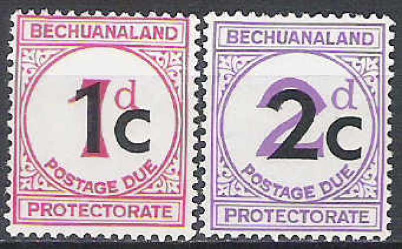 Bechuanaland  N° T9/10 Yvert NEUF ** ( MNH )