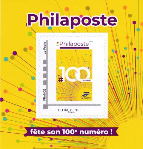 Feuillet de 1 collector Centième numéro de Philaposte