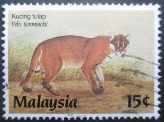 MALAYSIA N°389 félin oblitéré 