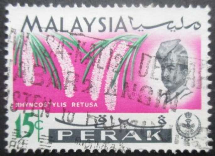 MALAYSIA PERAK N°116 Fleurs oblitéré 