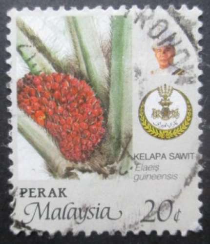 MALAYSIA PERAK N°140 Fleurs oblitéré 