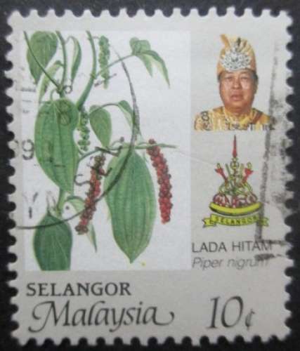 MALAYSIA SELANGOR N°115 Fleurs oblitéré 