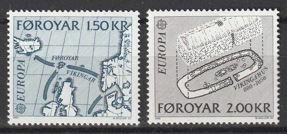 Iles Féroé Europa CEPT  1982  YT 64 et 65   Neufs MNH