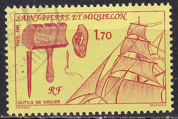 saint-pierre et miquelon ... n° 536  obliteré ... 1991