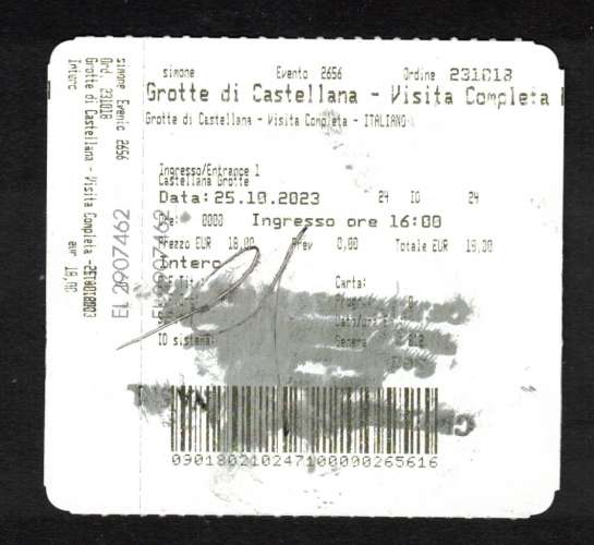 Italie ticket entrée de la grotte di Castellana visite complète