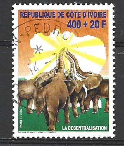 Côte d'ivoire 2002 - Y & T : 1096 - Eléphants