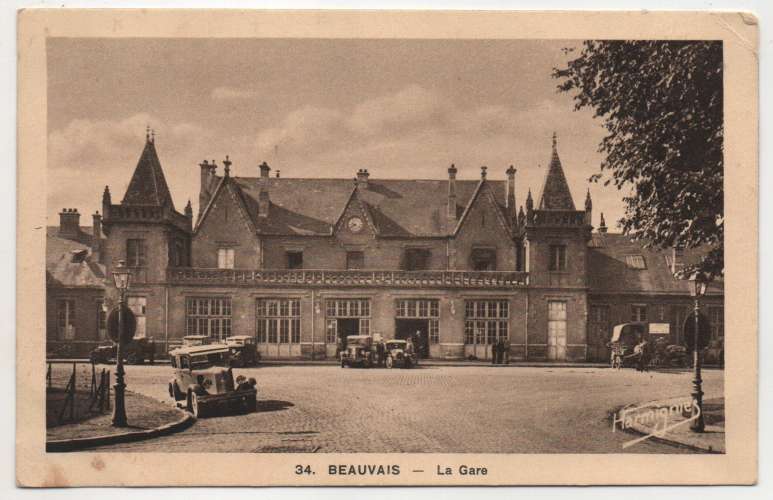  cpsm 60 Beauvais la Gare ( automobiles )