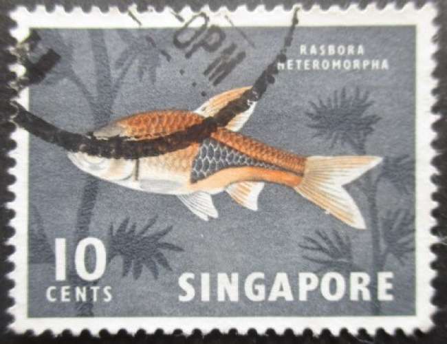 SINGAPOUR N°57 Poisson oblitéré 