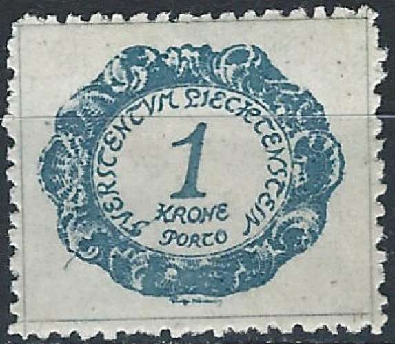 Liechtenstein - 1920 - Y & T n° 10 Timbre-taxe - MH