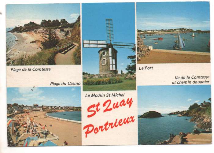 cpm 22 St-Quay-Portrieux multivues ( moulin - flamme )