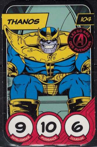 Carte E. Leclerc 2023 Marvel Défie tes Héros Thanos 104