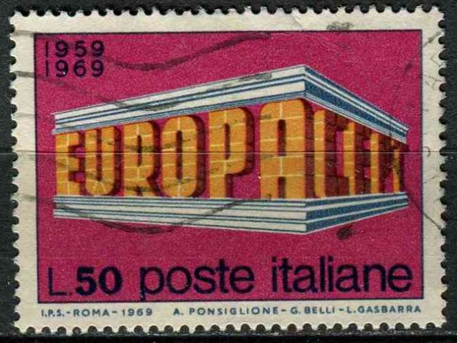 ITALIE 1969 OBLITERE N° 1034 europa