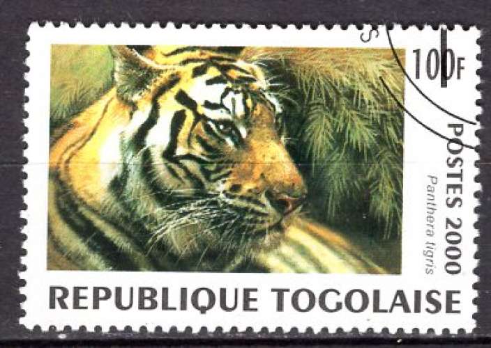 TOGO 2000 ANIMAUX SAUVAGE LE TIGRE OBLITERE