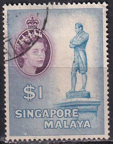 singapour ... n° 40  obliteré ... 1955