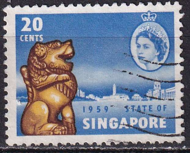 singapour ... n° 45  obliteré ... 1959