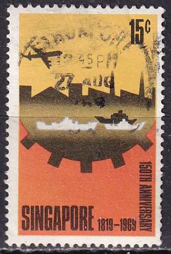 singapour ... n° 97  obliteré ... 1969