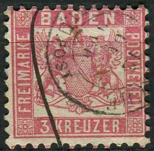 ALLEMAGNE BADE 1862 OBLITERE N° 17