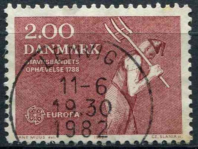 DANEMARK 1982 OBLITERE N° 752 europa