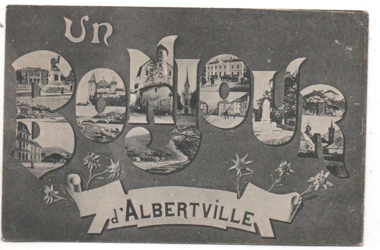 cpa 73 Un Bonjour d'Albertville ( multivues )