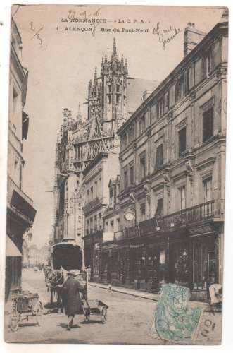   cpa 61 Alençon Rue du Pont-Neuf