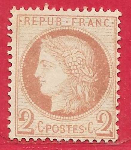 France n°51 Cérès 2c rouge-brun 1872 *